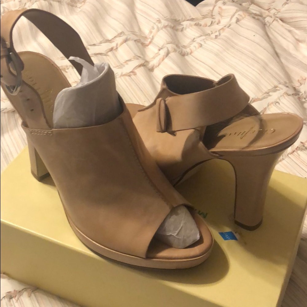 Cole Haan Peep Toe Slingback Heels